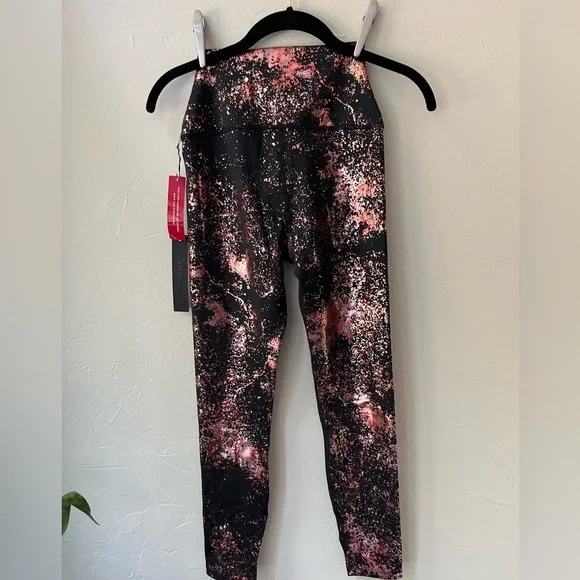 ✨CARBON38 ART FOUL ROSE GOLD BLACK HIGH WAIST 7/8 LEGGINGS XS - Picture 4 of 5